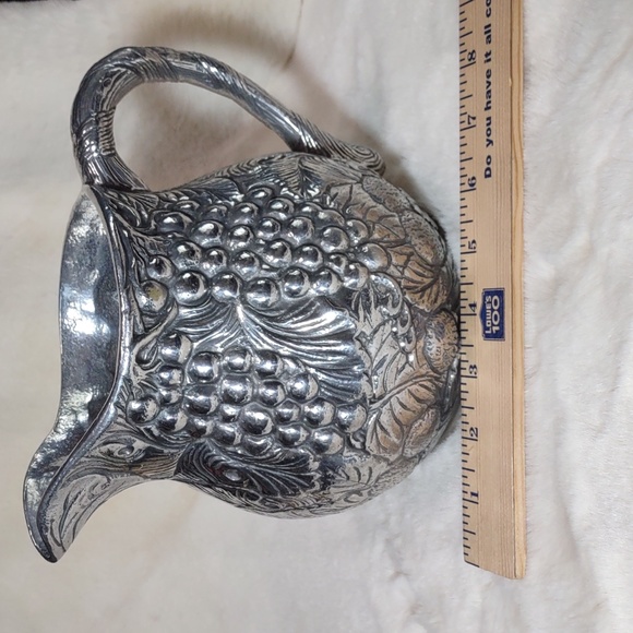Decorative Silvertone Pitcher - Picture 10 of 10